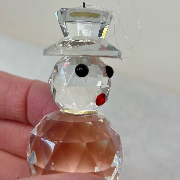 Timeless Treasures Snowman Figurine Cut Crystal Ornament Christmas Holiday Decor - Picture 9 of 11